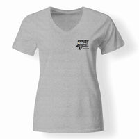 Thumbnail for Boeing 757 & Rolls Royce Engine (RB211) Designed V-Neck T-Shirts - view 16