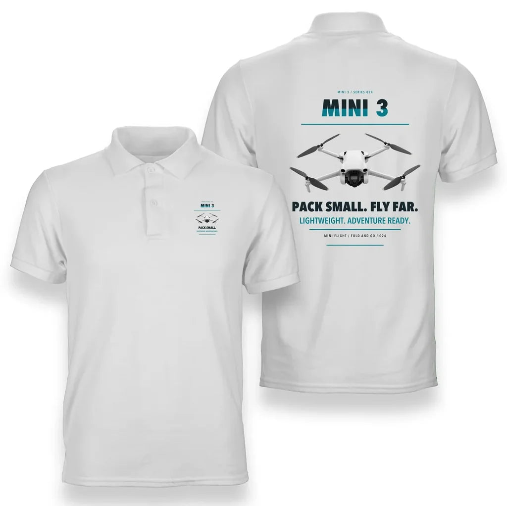 DJI Mini 3 design on white polo