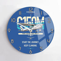 Thumbnail for Cessna 150M design on blue no frame wall clock