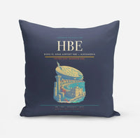 Thumbnail for Borg El Arab Airport (HBE) design on navy blue pillow