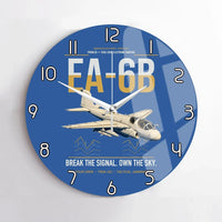 Thumbnail for EA-6B Prowler design on blue no frame wall clock