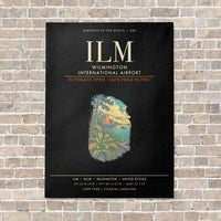 Thumbnail for Wilmington International Airport ILM - Canvas Framed - Black