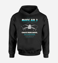Thumbnail for DJI Mavic Air 2 design on black hoodie single side