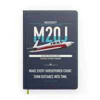 Thumbnail for Mooney M20J 201 design on navy blue notebook