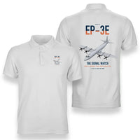 Thumbnail for EP-3E ARIES II design on white double-side polo t-shirt, double-side print