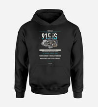 Thumbnail for 915 iS design on black hoodie single side