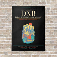 Thumbnail for Dubai International Airport DXB - Canvas Framed - Black