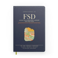 Thumbnail for Sioux Falls Regional Airport Joe Foss Field (FSD) design on navy blue notebook