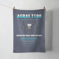 Thumbnail for DJI Agras T100 design on navy blue towel