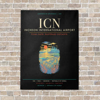 Thumbnail for Incheon International Airport ICN - Canvas Framed - Black