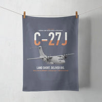 Thumbnail for C-27J Spartan design on navy blue towel