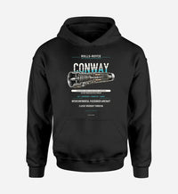 Thumbnail for CONWAY design on black hoodie single side
