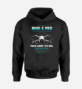 Single-Side Printing — DJI Mini 5 Pro Drone Double-Side Hoodie