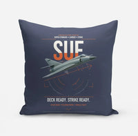 Thumbnail for Dassault Super Étendard design on navy blue pillow