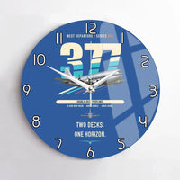 Thumbnail for Boeing 377 Stratocruiser design on blue no frame wall clock