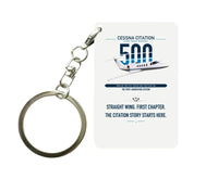 Thumbnail for Cessna Citation 500 - Citation I design on white designed key chain, double-side print