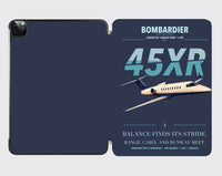 Thumbnail for Bombardier Learjet 45XR design on navy blue ipad tablet case