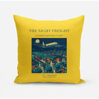 Thumbnail for VINTAGE G4111 - The Night Freight - Designed Pillows design on yellow