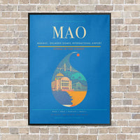 Thumbnail for Manaus - Eduardo Gomes International Airport MAO - Canvas Framed - Turquoise