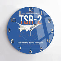 Thumbnail for BAC TSR-2 design on blue no frame wall clock