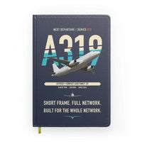Thumbnail for Airbus A319ceo design on navy blue notebook