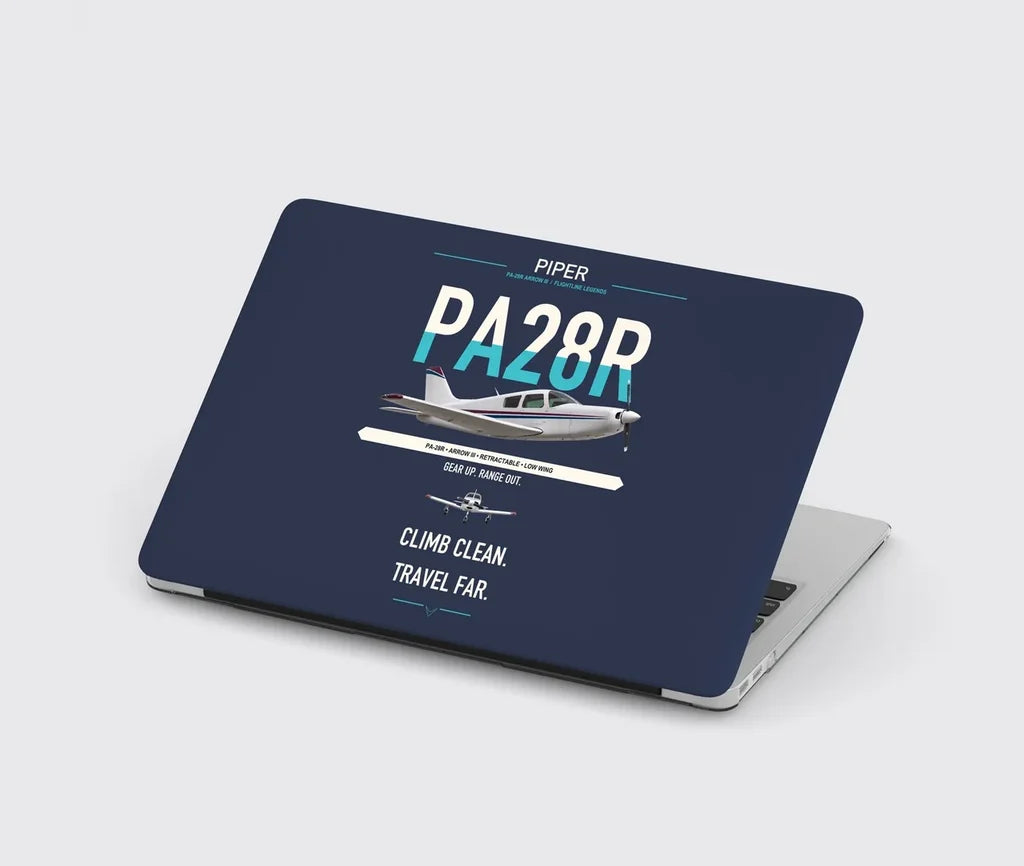 Piper PA-28R Arrow III design on navy blue MacBook case
