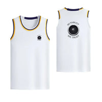 Thumbnail for In Thrust We Trust Designed Basketball Style Sports Tank Tops - view 16