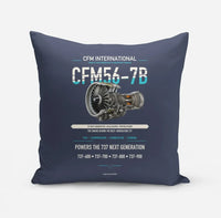 Thumbnail for CFM56-7B design on navy blue pillow