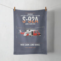 Thumbnail for Sikorsky S-92A design on navy blue towel