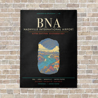 Thumbnail for Nashville International Airport BNA - Canvas Framed - Black