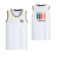 Thumbnail for Colourful Cabin Crew Designed Basketball Style Sports Tank Tops - view 16