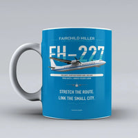 Thumbnail for Hiller FH-227B Mug design on turquoise fairchild