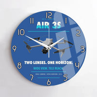Thumbnail for DJI Air 3S design on blue no frame wall clock