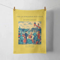 Thumbnail for VINTAGE G4418 - The Lightkeeper Rotation - Designed Towels design on yellow