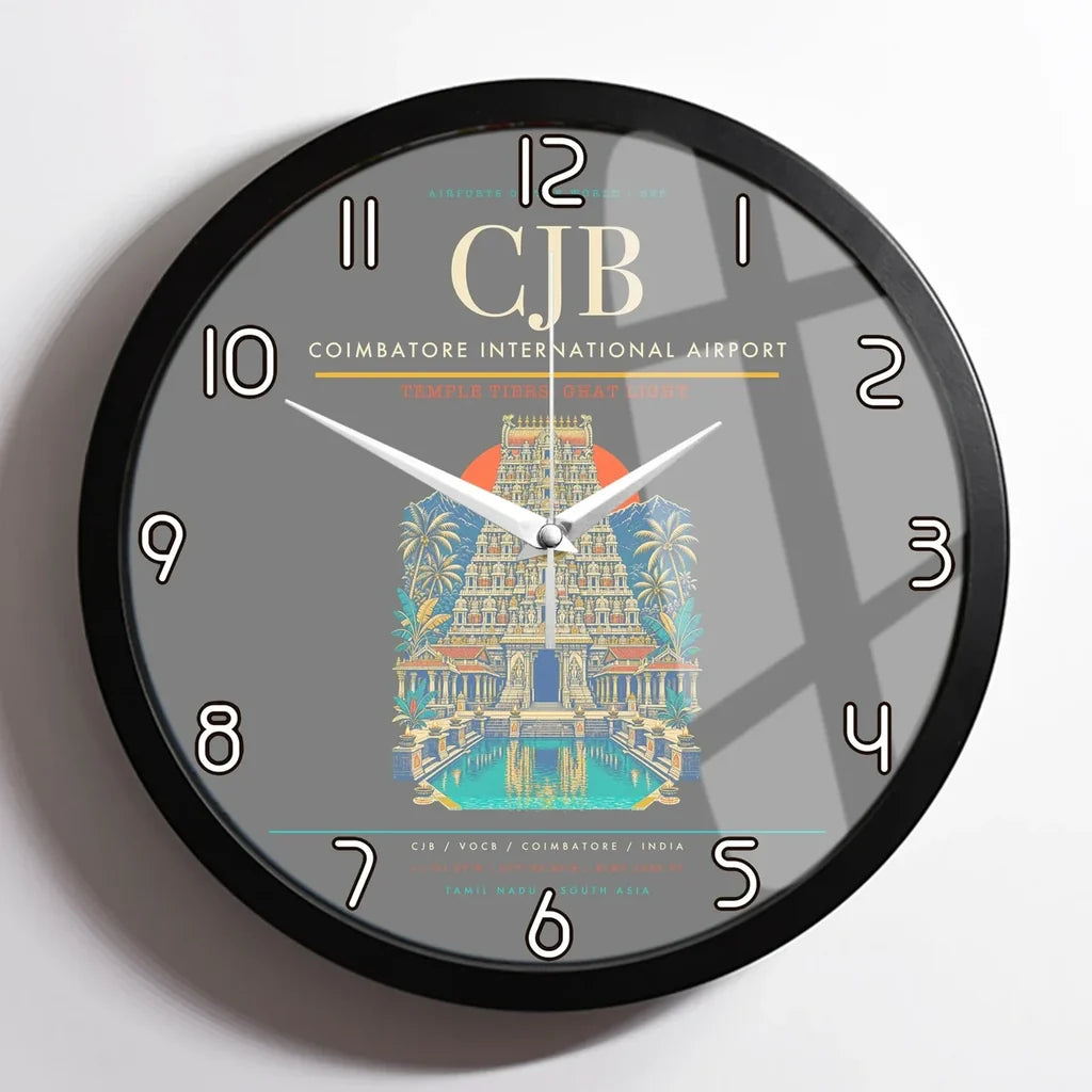 Coimbatore International Airport CJB Wall-Clock Framed - Gray
