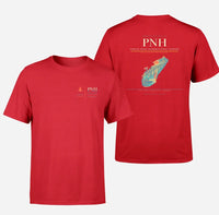 Thumbnail for Phnom Penh International Airport (PNH) design printed on red double-side t-shirt
