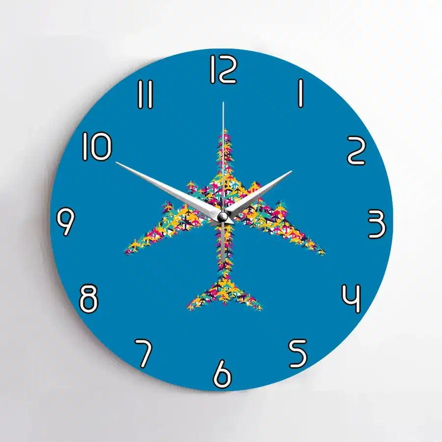 Colourful Airplane Wall Clock - view 6
