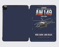 Thumbnail for Leonardo AW149 design on navy blue ipad tablet case
