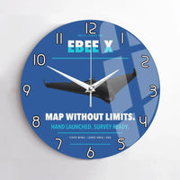 Thumbnail for AgEagle eBee X design on blue no frame wall clock