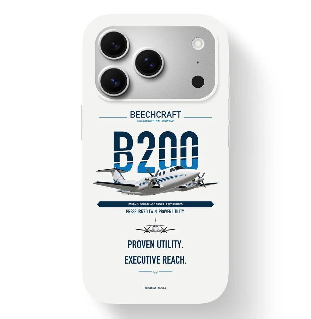 King Air B200 Case design on white iphone case