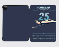 Thumbnail for Bombardier Learjet 25 design on navy blue ipad tablet case