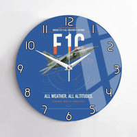 Thumbnail for Dassault Mirage F1C design on blue no frame wall clock