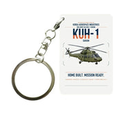 Thumbnail for Korea Aerospace Industries KUH-1 Surion design on white designed key chain, double-side print