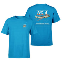 Thumbnail for Fairey Gannet AS.4 design on turquoise t-shirt, double-side print