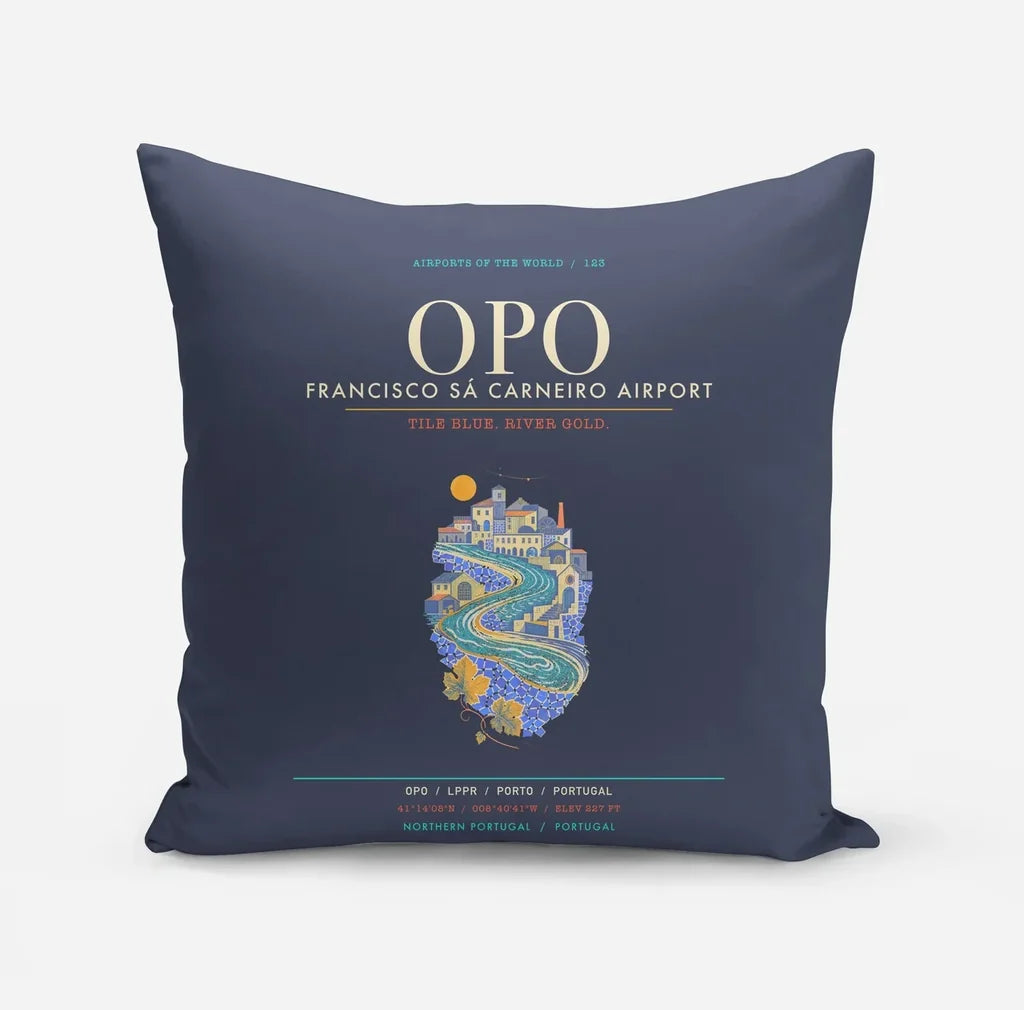 Porto Francisco Sa Carneiro Airport OPO - Douro Azulejo Current - Navy Blue