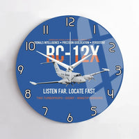 Thumbnail for RC-12X Guardrail Signals From Above design on blue no frame wall clock