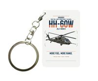 Thumbnail for Sikorsky HH-60W Jolly Green II design on white designed key chain, double-side print