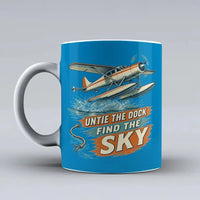 Thumbnail for 570 - Untie The Dock Find The Sky - Mug design on turquoise signal