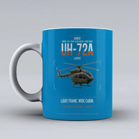 Thumbnail for Airbus UH-72A Lakota design on turquoise ceramic mug, double-side print