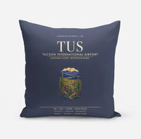 Thumbnail for Tucson International Airport (TUS) design on navy blue pillow